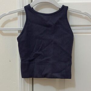 Hollister Dark Blue Ribbed Tank Top